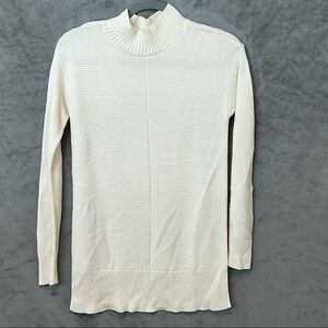 Talbots Cream Mock Turtleneck Sweater- Size PS